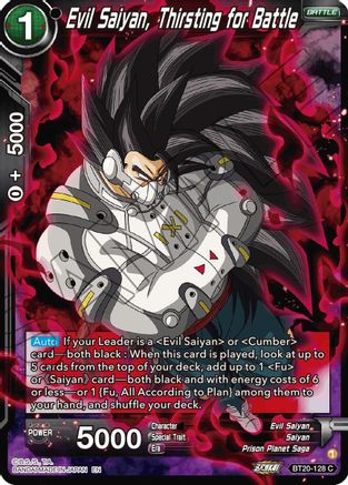 Evil Saiyan, Thirsting for Battle (BT20-128) - Power Absorbed Foil