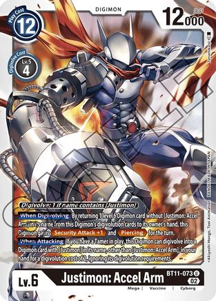 Justimon: Accel Arm (BT11-073) - Dimensional Phase Foil