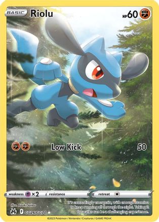 Riolu GG26/GG70 - Holofoil Crown Zenith Galarian Gallery - Ultra Rare