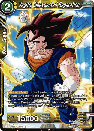 Vegito, Unexpected Separation (BT20-100) - Power Absorbed