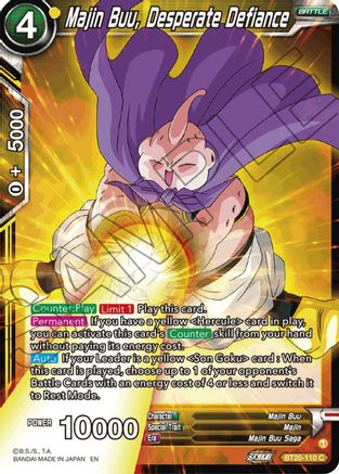 Majin Buu, Desperate Defiance (BT20-110) - Power Absorbed