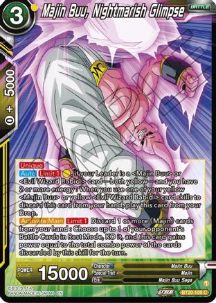 Majin Buu, Nightmarish Glimpse (BT20-109) - Power Absorbed Foil