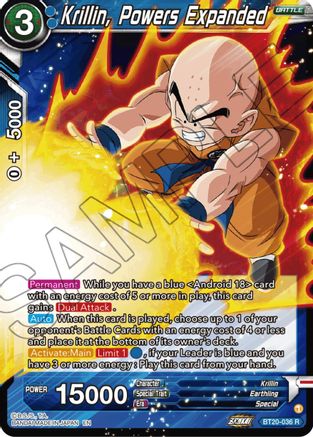 Krillin, Powers Expanded (BT20-036) - Power Absorbed Foil