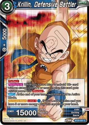 Krillin, Defensive Battler (BT20-037) - Power Absorbed