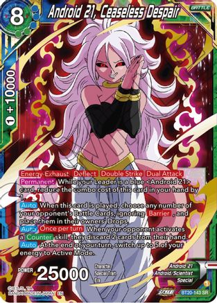 Android 21, Ceaseless Despair (BT20-143) - Power Absorbed Foil