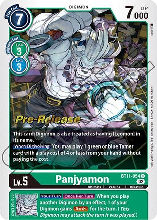 Panjyamon (BT11-054) - Dimensional Phase Pre-Release Cards Foil