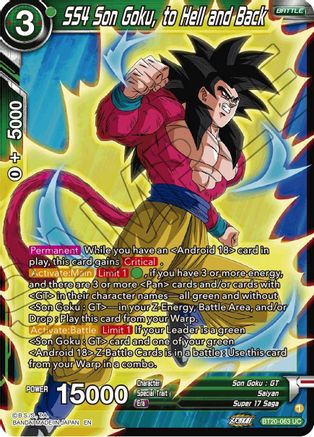 SS4 Son Goku, to Hell and Back (BT20-063) - Power Absorbed