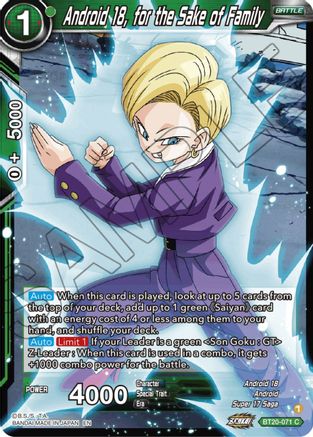 Android 18, for the Sake of Family (BT20-071) - Power Absorbed Foil