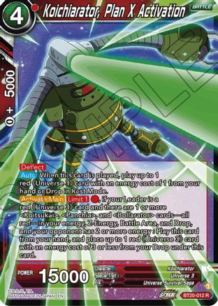 Koichiarator, Plan X Activation (BT20-012) - Power Absorbed Foil