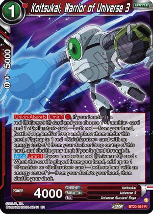 Koitsukai, Warrior of Universe 3 (BT20-015) - Power Absorbed Foil