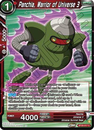 Panchia, Warrior of Universe 3 (BT20-017) - Power Absorbed Foil