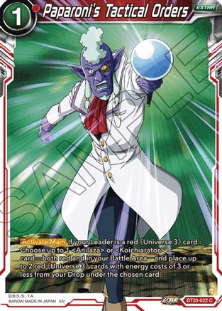 Paparoni's Tactical Orders (BT20-022) - Power Absorbed Foil