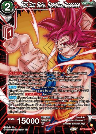 SSG Son Goku, Rapidfire Response (BT20-003) - Power Absorbed Foil