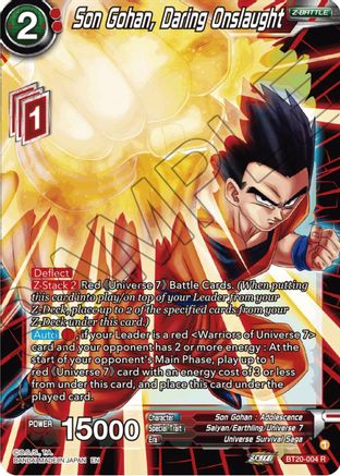 Son Gohan, Daring Onslaught (BT20-004) - Power Absorbed Foil