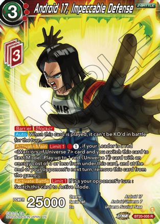 Android 17, Impeccable Defense (BT20-005) - Power Absorbed Foil