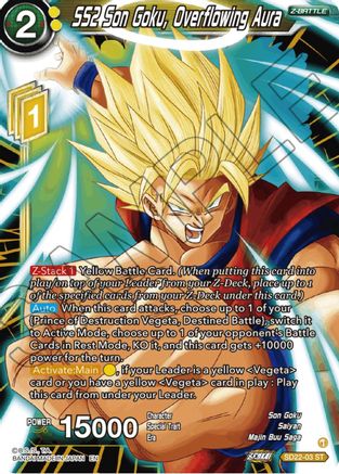 SS2 Son Goku, Overflowing Aura (SD22-03) - Power Absorbed Foil