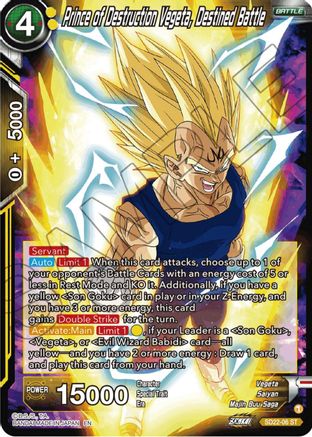 Prince of Destruction Vegeta, Destined Battle (SD22-06) - Power Absorbed Foil