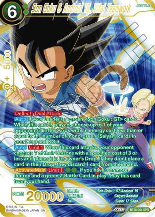 Son Goku & Android 18, Vital Teamwork (SPR) (BT20-064) - Power Absorbed Foil
