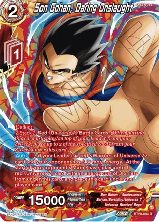 Son Gohan, Daring Onslaught (Silver Foil) (BT20-004) - Power Absorbed Foil