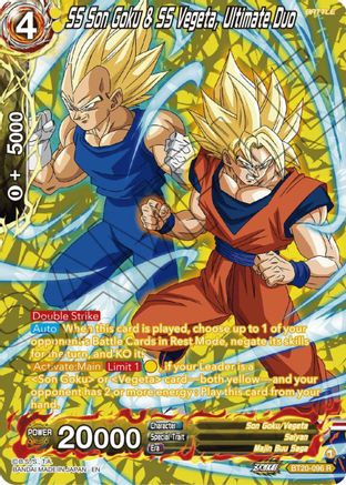 SS Son Goku & SS Vegeta, Ultimate Duo (Silver Foil) (BT20-096) - Power Absorbed Foil