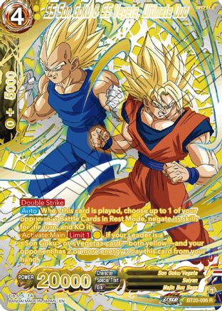 SS Son Goku & SS Vegeta, Ultimate Duo (Gold-Stamped) (BT20-096) - Power Absorbed Foil