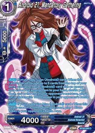Android 21, Mandatory Gathering (Silver Foil) (BT20-048) - Power Absorbed Foil