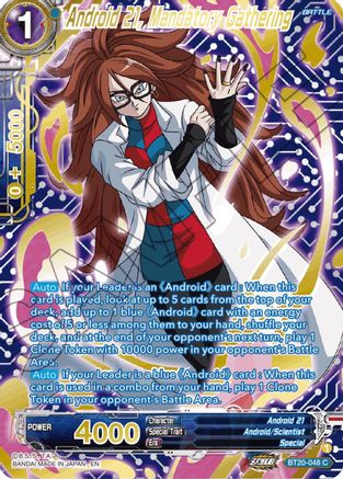 Android 21, Mandatory Gathering (Gold-Stamped) (BT20-048) - Power Absorbed Foil