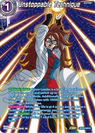 Unstoppable Technique (Silver Foil) (BT20-053) - Power Absorbed Foil