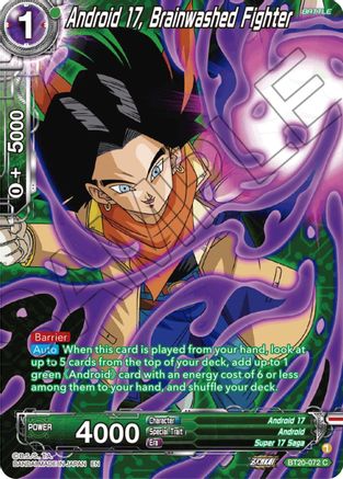 Android 17, Brainwashed Fighter (Silver Foil) (BT20-072) - Power Absorbed Foil