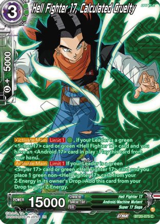 Hell Fighter 17, Calculated Cruelty (Silver Foil) (BT20-075) - Power Absorbed Foil