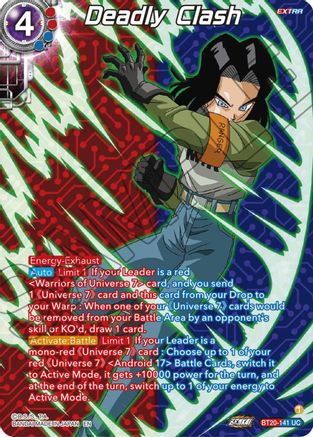 Deadly Clash (Silver Foil) (BT20-141) - Power Absorbed Foil