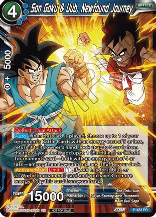 Son Goku & Uub, Newfound Journey (Zenkai Series Tournament Pack Vol.3) (P-483) - Tournament Promotion Cards