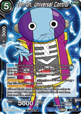 Zen-Oh, Universal Control (Zenkai Series Tournament Pack Vol.3) (P-493) - Tournament Promotion Cards
