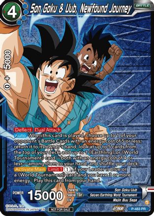 Son Goku & Uub, Newfound Journey (Zenkai Series Tournament Pack Vol.3 Winner) (P-483) - Tournament Promotion Cards