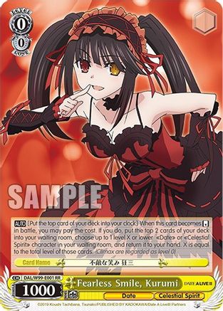 Fearless Smile, Kurumi (DAL/W99-E001 RR) - Date A Live Vol.2