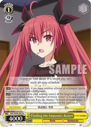 Finding the Impostor, Kotori (DAL/W99-E012 U) - Date A Live Vol.2