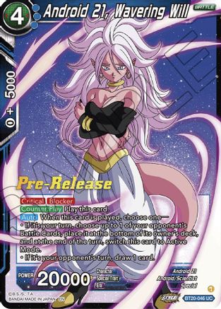 Android 21, Wavering Will (BT20-046) - Power Absorbed PreRelease Cards