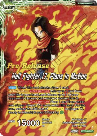 Android 20 & Dr. Myuu // Hell Fighter 17, Plans in Motion (BT20-055) - Power Absorbed PreRelease Cards