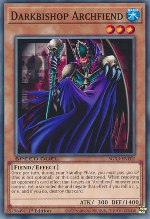 Darkbishop Archfiend (SGX3-ENE07) - Speed Duel GX: Duelists of Shadows 1st Edition