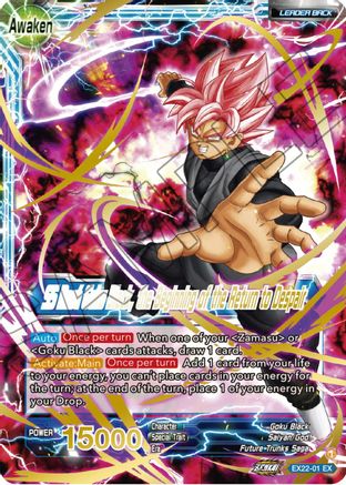 Goku Black // SS Rose Goku Black, the Beginning of the Return to Despair (Gold Stamped) (EX22-01) - Expansion Deck Box Set 22 Ultimate Deck 2023 Foil