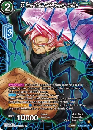 SS Rose Goku Black, Serving Justice (EX22-04) - Expansion Deck Box Set 22 Ultimate Deck 2023 Foil