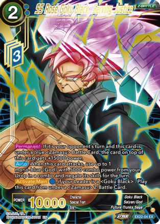 SS Rose Goku Black, Serving Justice (Gold Stamped) (EX22-04) - Expansion Deck Box Set 22 Ultimate Deck 2023 Foil