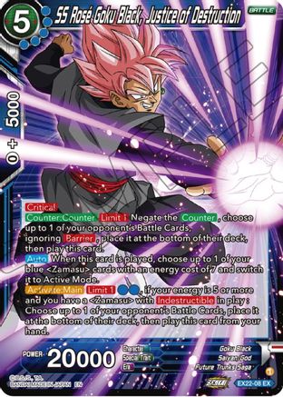 SS Rose Goku Black, Justice of Destruction (EX22-08) - Expansion Deck Box Set 22 Ultimate Deck 2023 Foil