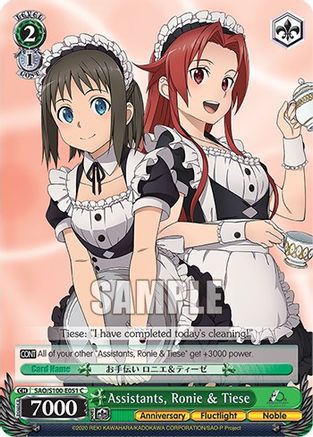 Assistants, Ronie & Tiese (SAO/S100-E051 C) - Sword Art Online Animation 10th Anniversary