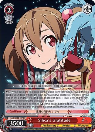 Silica's Gratitude (SAO/S100-E070 C) - Sword Art Online Animation 10th Anniversary