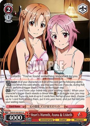 Heart's Warmth, Asuna & Lisbeth (SAO/S100-E071 C) - Sword Art Online Animation 10th Anniversary