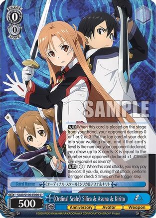 "Ordinal Scale" Silica & Asuna & Kirito (SAO/S100-E090 C) - Sword Art Online Animation 10th Anniversary