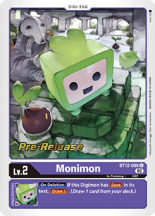 Monimon (BT12-006) - Across Time Pre-Release Cards Foil