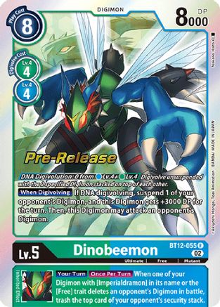 Dinobeemon (BT12-055) - Across Time Pre-Release Cards Foil
