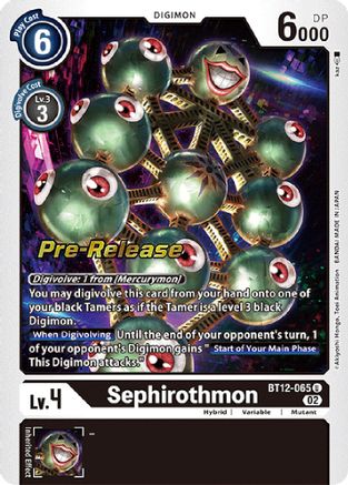 Sephirothmon (BT12-065) - Across Time Pre-Release Cards Foil
